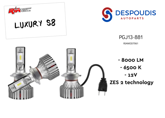 Εικόνα από LED KIT LUXURY S8 PGJ13 8000LM 6500K 12V