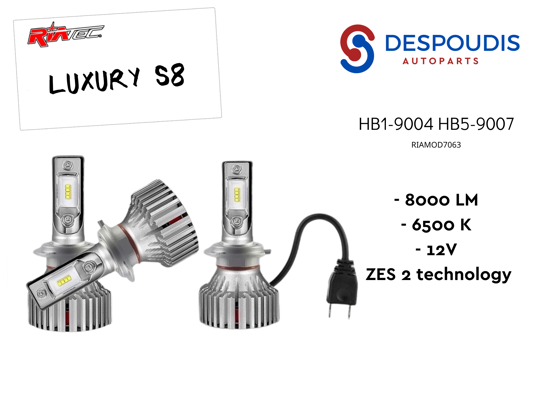 Picture of LED KIT LUXURY S8 HB1 8000LM 6500K 12V