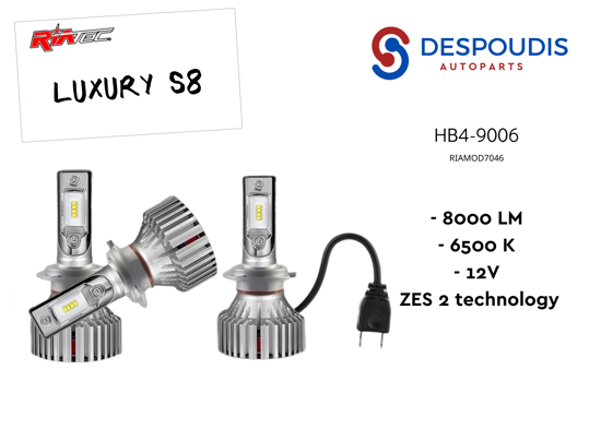 Picture of LED KIT LUXURY S8 HB4 8000LM 6500K 12V