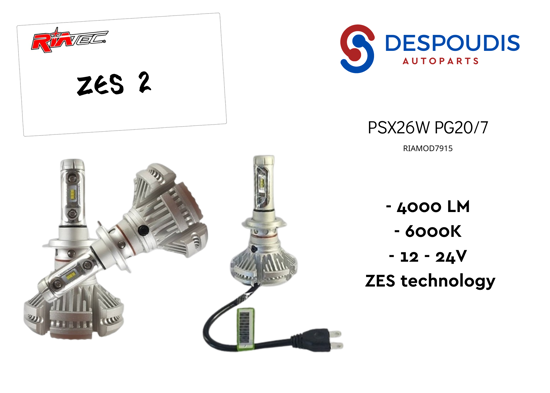 Εικόνα από LED KIT ZES 2 PSX24W 4000LM 6000K 12-24V