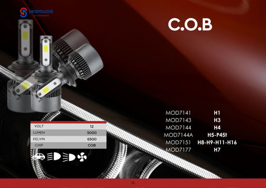 Εικόνα από LED KIT C.O.B H3 8000LM 6500K 12V-24V