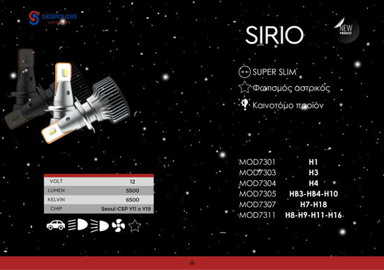 Εικόνα από LED KIT SIRIO HB3-HB4 3000LM 6500K 12V